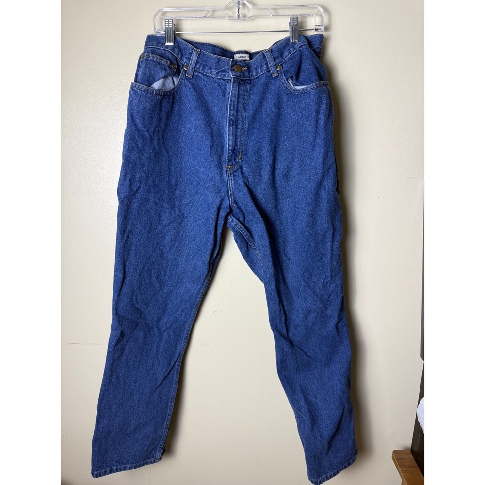 L.L.Bean Jeans Original Fit Relaxed Womens 18 Blue Medium Wash Denim Classic